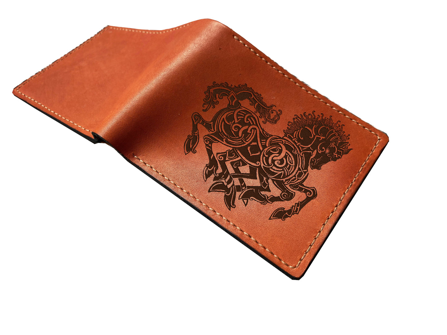 Sleipnir Odin's Steed leather men's wallet, customized men's gift, Norse Viking symbols wallet
