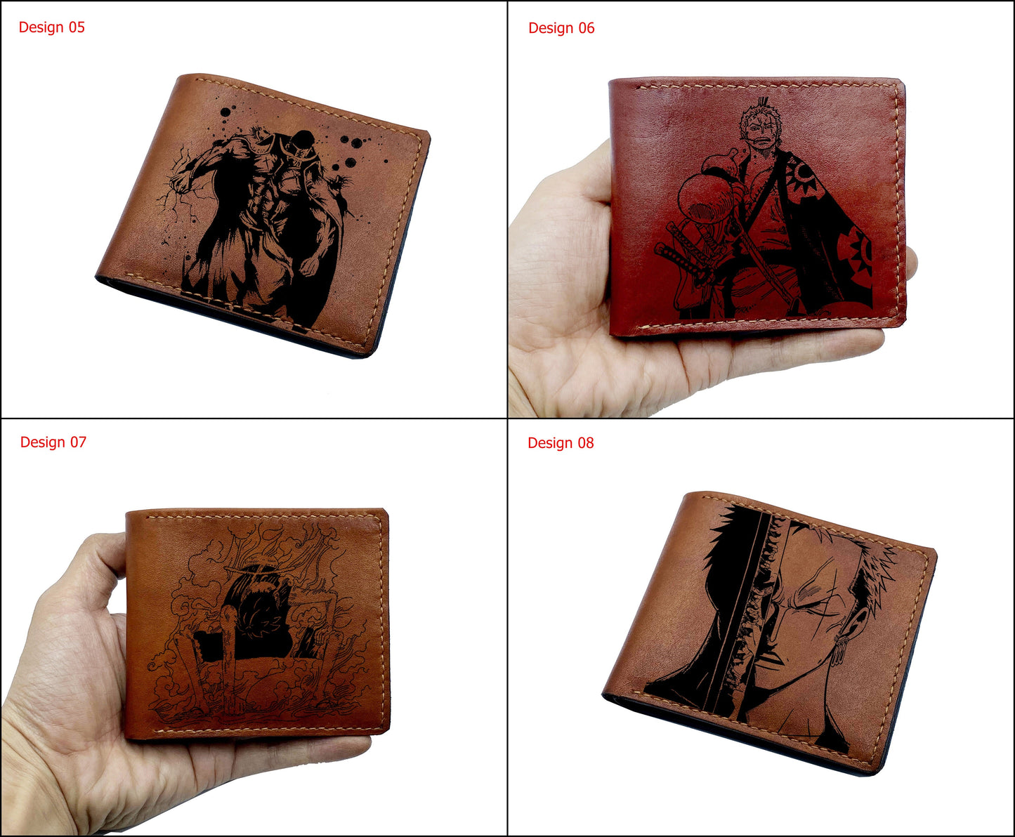 Mayan Corner - Luffy One piece engraving wallet, customized anime wallet, cute wallet for brother, birthday gift ideas for him