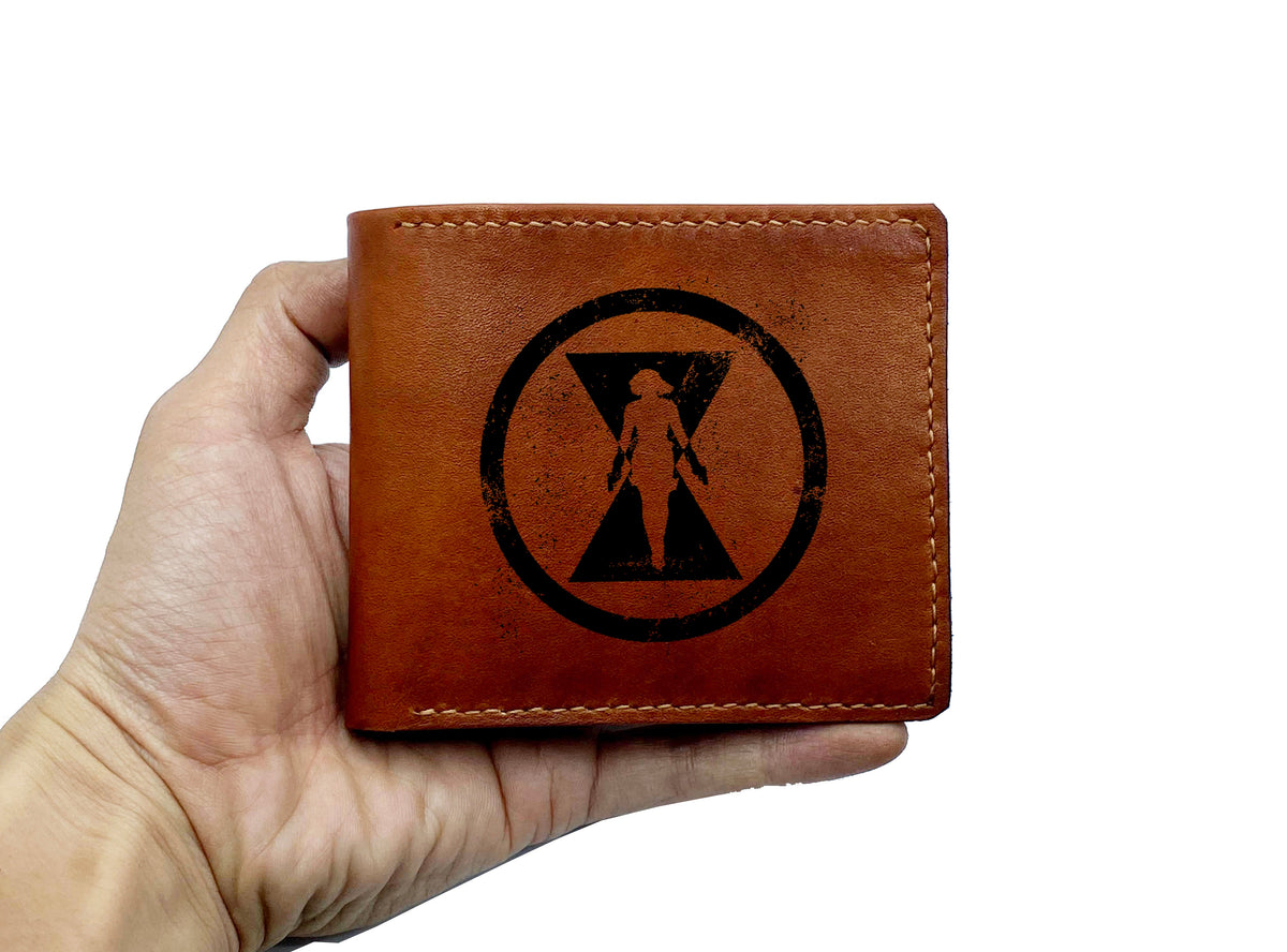 Mayan Corner - Superheroes leather handmade wallet, customized men's wallet, Leather gift ideas for men - Ironman Arc reactor symbol