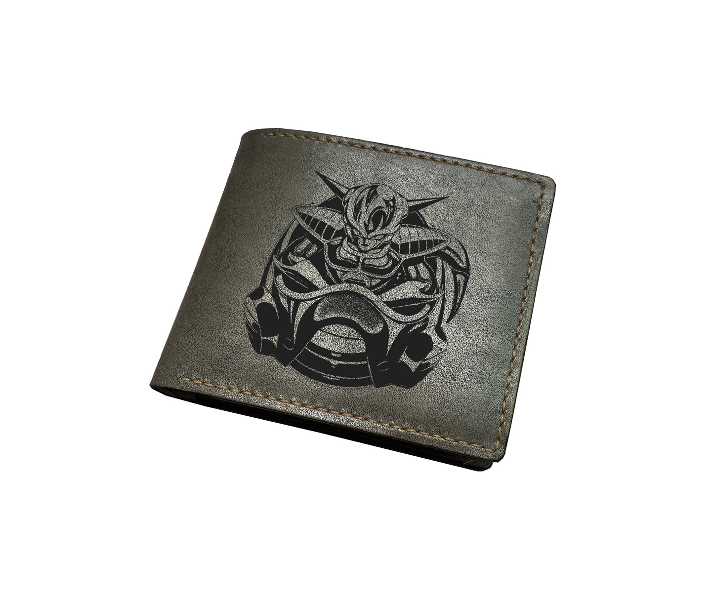 Mayan Corner - Dragon ball characters drawing leather wallet, fan art leather gift for men, wallet for him, leather anniversary present ideas -  Future Frieza