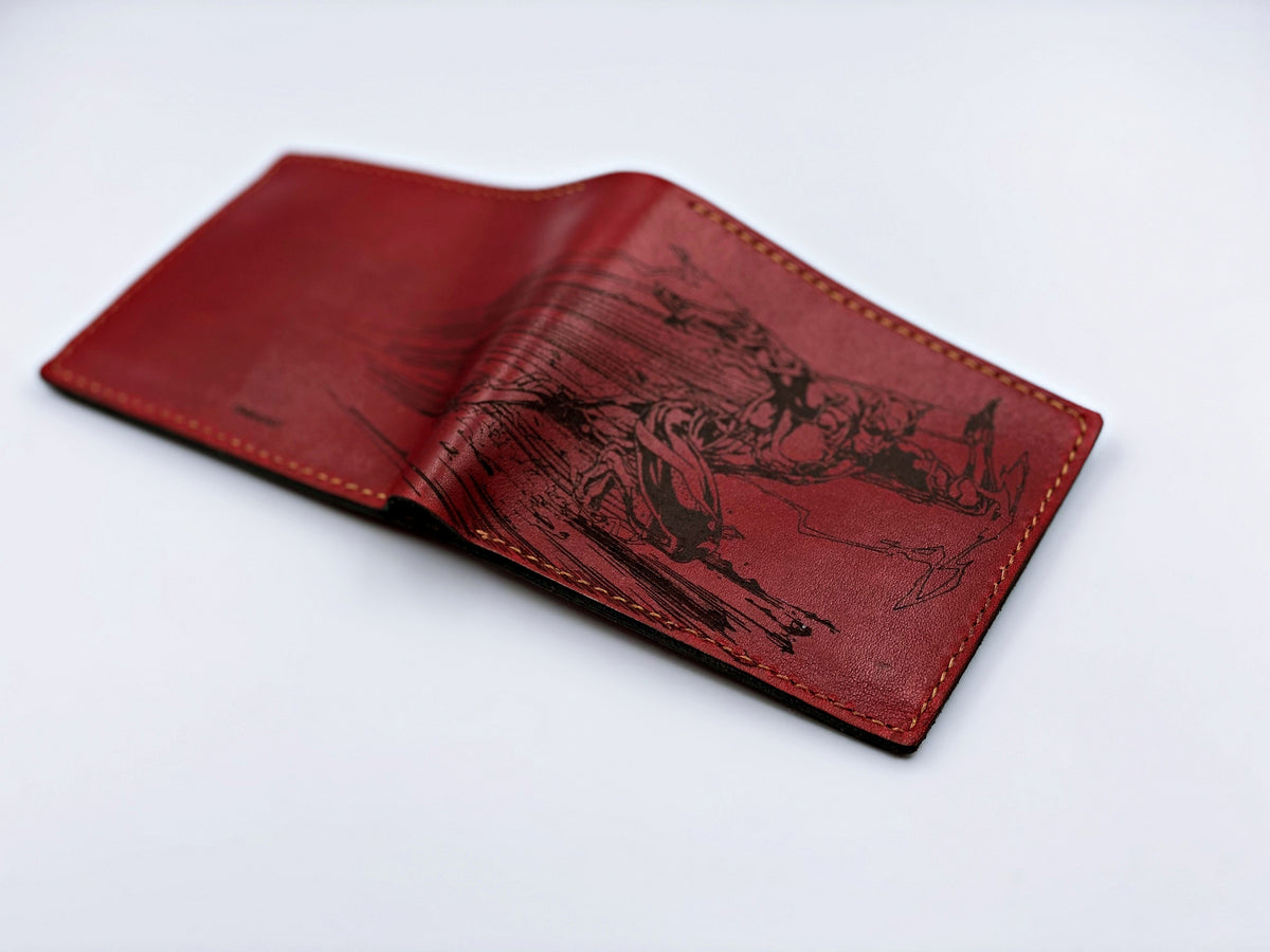 Mayan Corner - Flash Barry Allen DC superheroes leather handmade men's wallet, custom gifts for him, father's day gifts