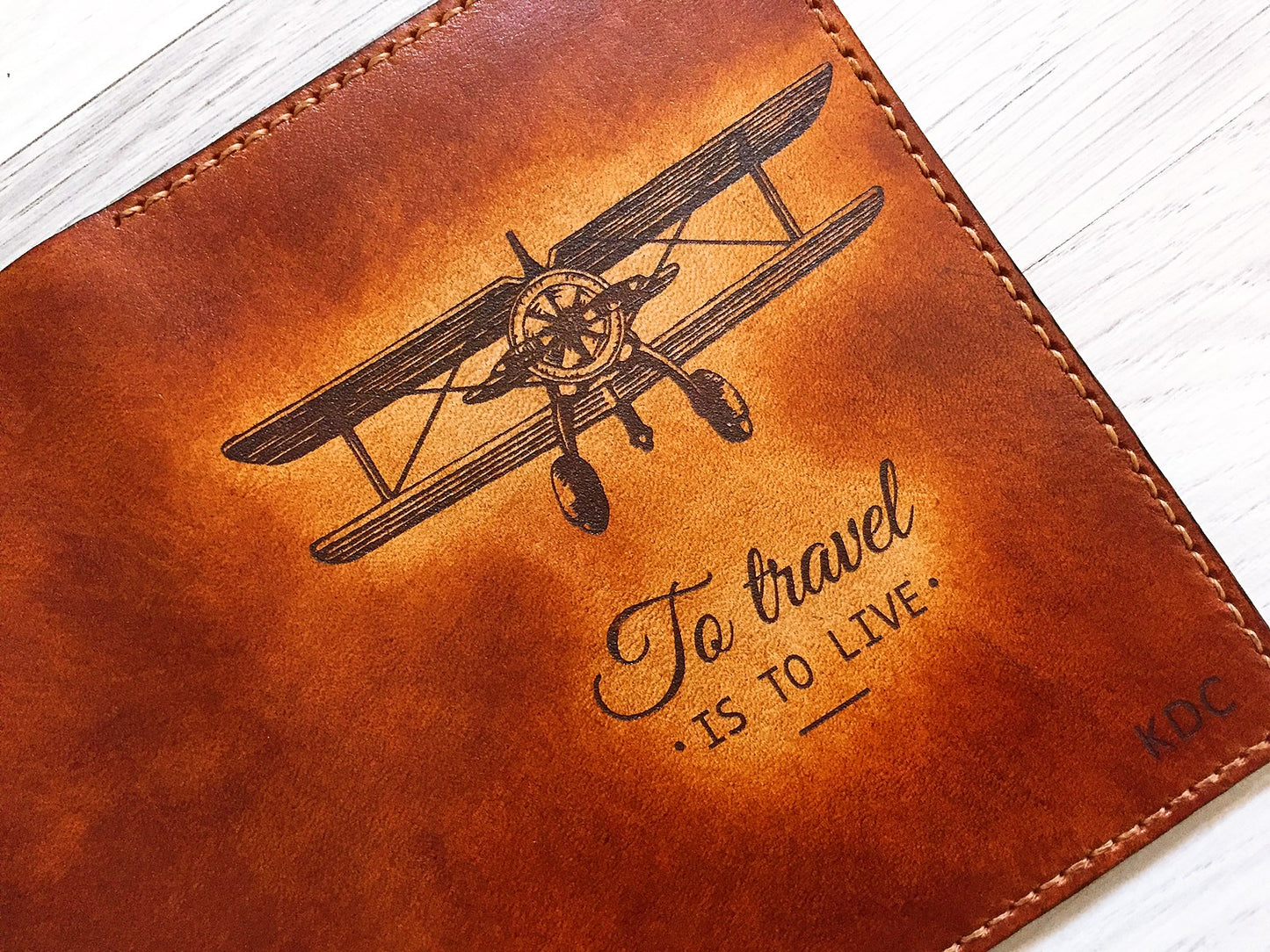 Personalized Travel Airplane Leather Passport Wallet, Passport Cover, Passport Holder, Custom family travel gift, Anniversary gift ideas