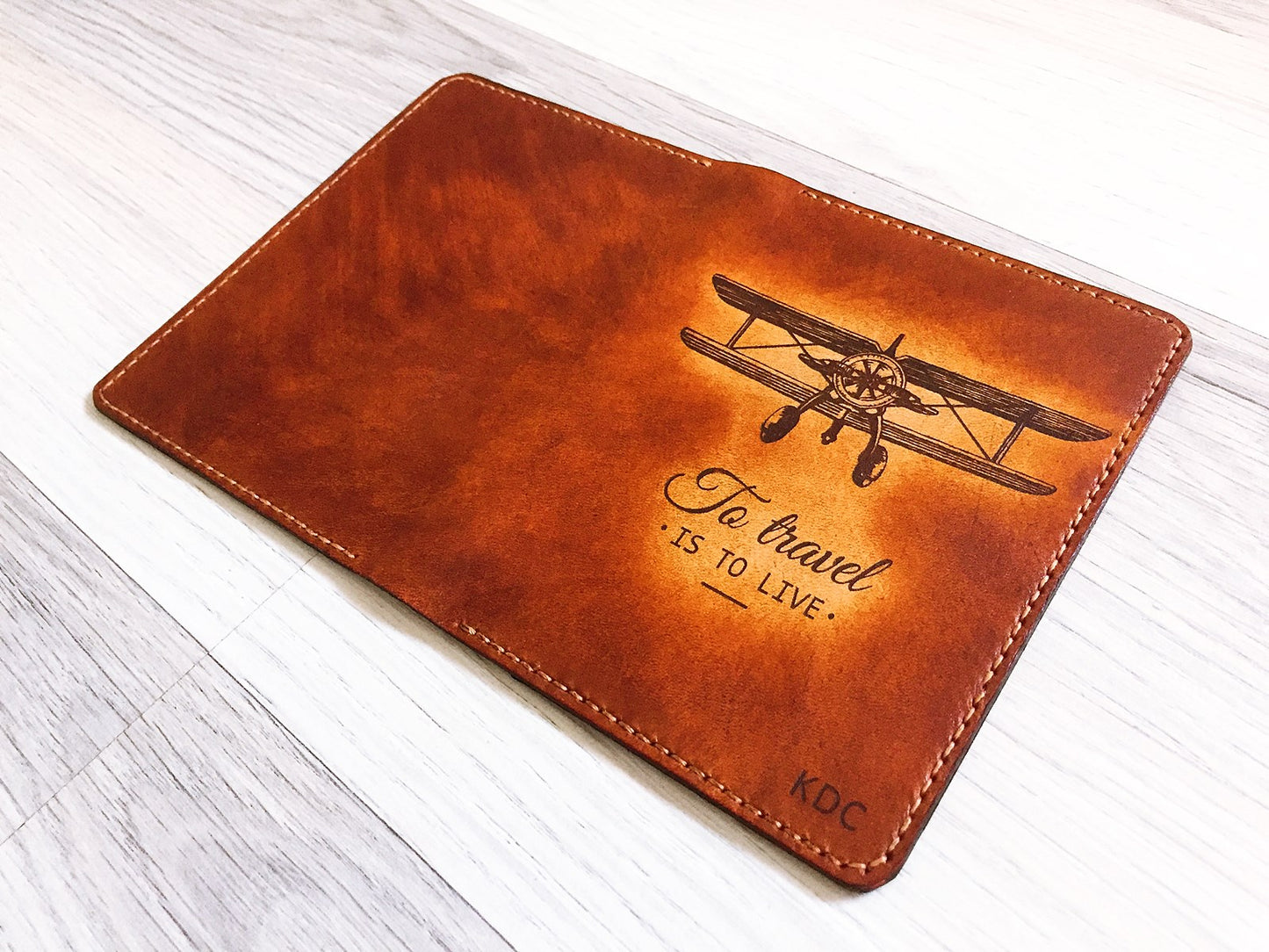 Personalized Travel Airplane Leather Passport Wallet, Passport Cover, Passport Holder, Custom family travel gift, Anniversary gift ideas