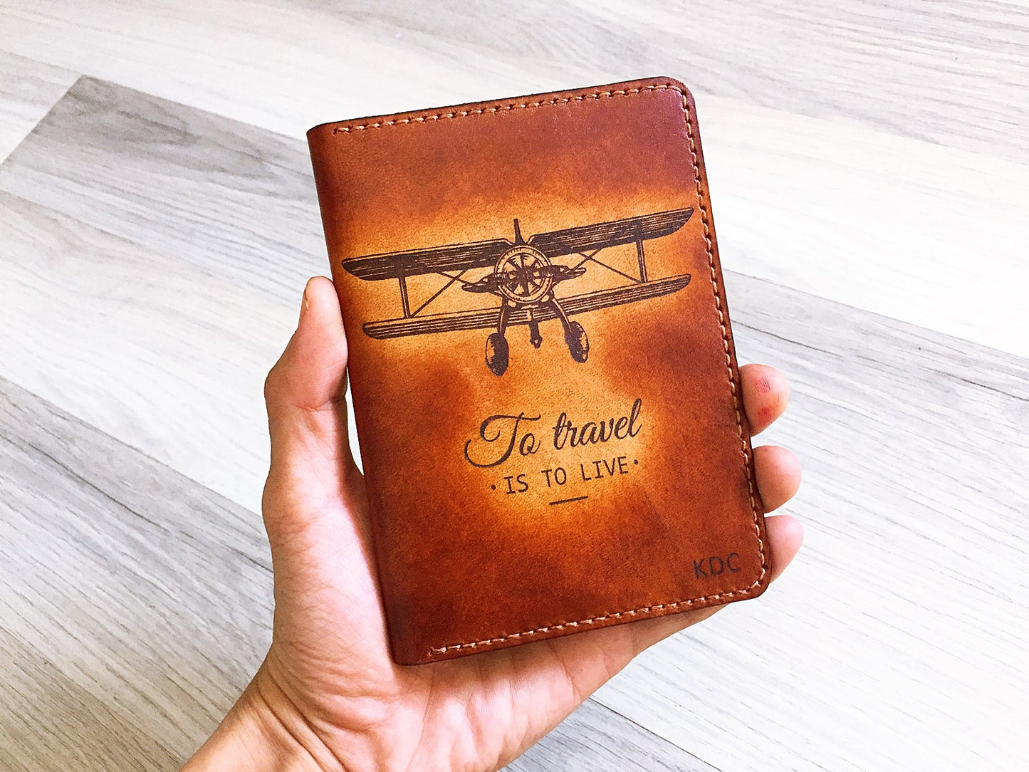 Personalized Travel Airplane Leather Passport Wallet, Passport Cover, Passport Holder, Custom family travel gift, Anniversary gift ideas