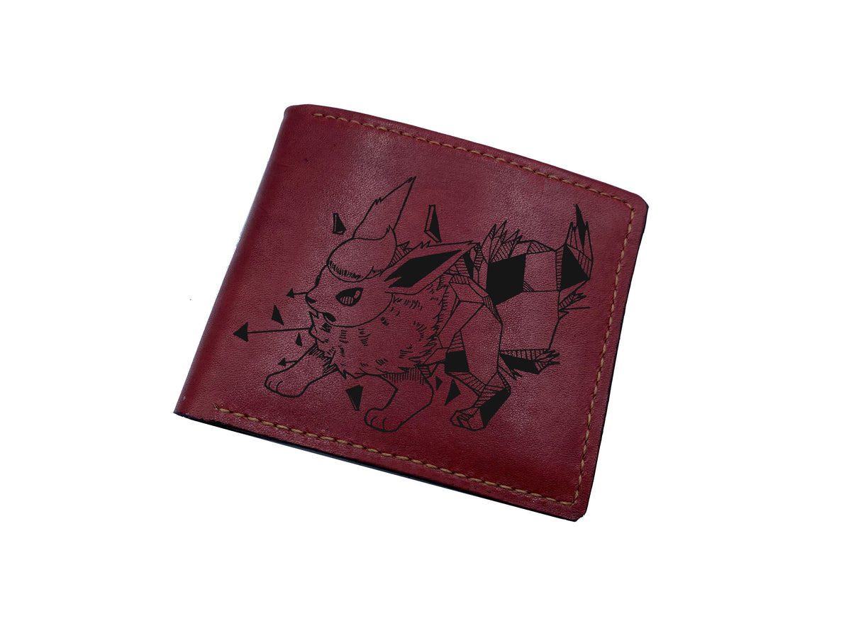 Mayan Corner - Pokemon geometric art leather wallet, customized leather gift for men, pokemon gift ideas -  Haunter PK27108