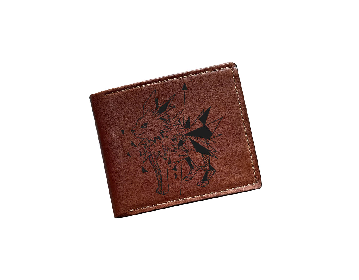 Mayan Corner - Pokemon geometric art leather wallet, customized leather gift for men, pokemon gift ideas -  Squirtle PK27103