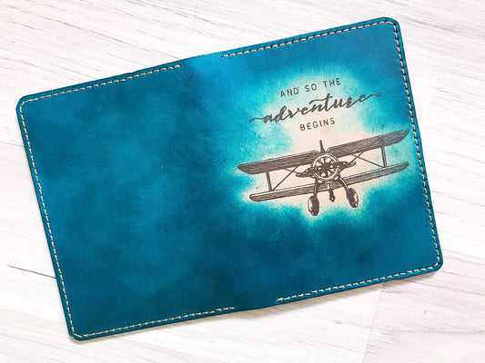 Personalized Adventure Leather Passport Wallet, Passport Cover, Passport Holder, Custom family travel gift, Anniversary gift ideas