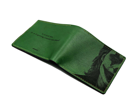 Mayan Corner - Jok]er supervillains leather handmade men's wallet, custom gifts for him, father's day gifts