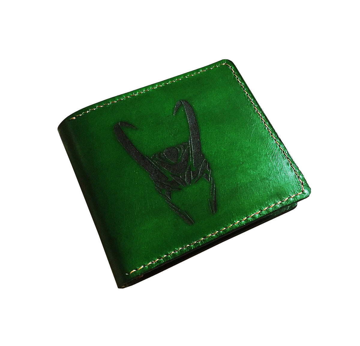 Mayan Corner - Superheroes leather handmade wallet, customized men's wallet, Leather gift ideas for men - Loki leather wallet