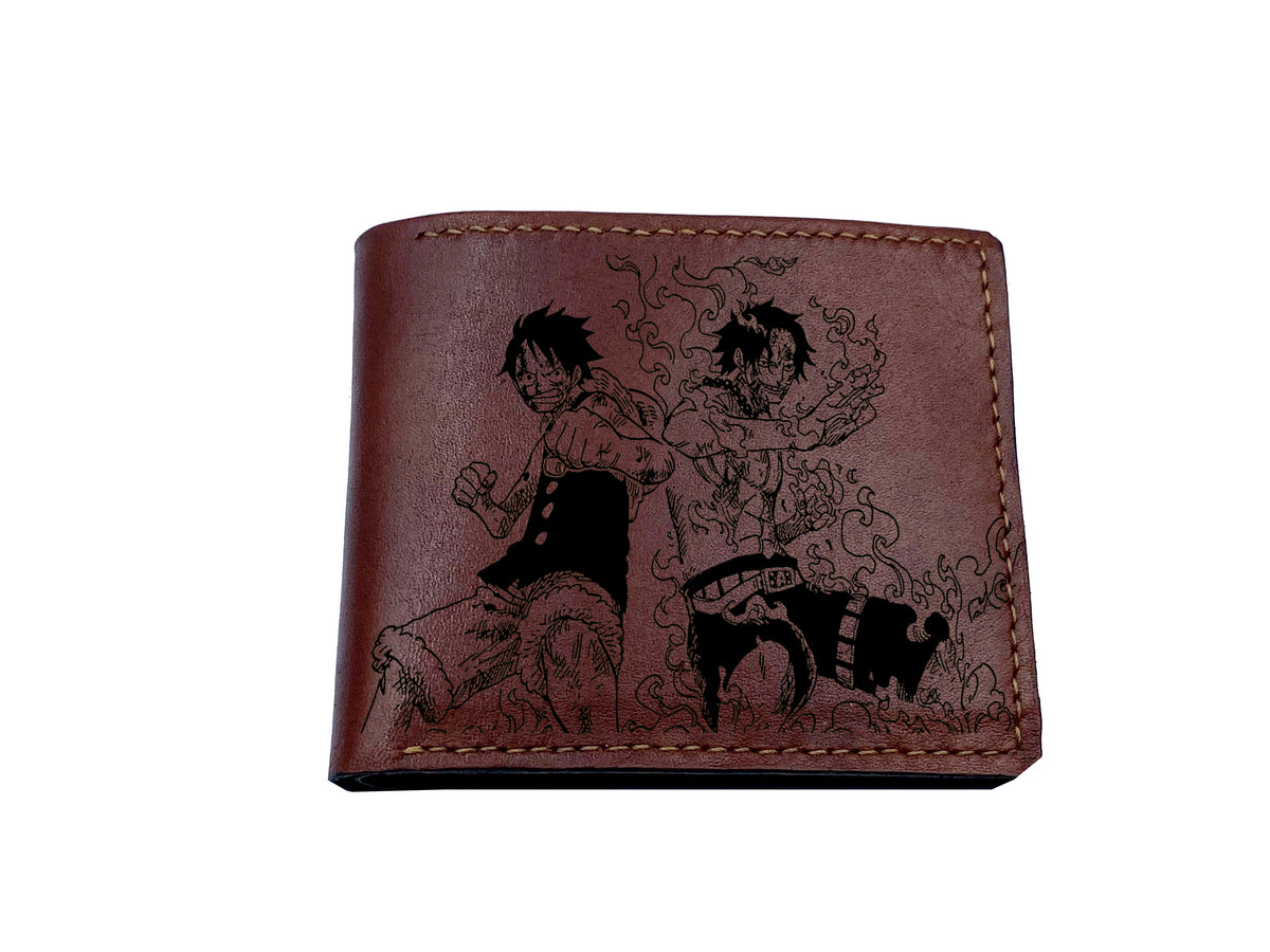 Mayan Corner - Luffy One piece engraving wallet, customized anime wallet, cute wallet for brother, birthday gift ideas for him