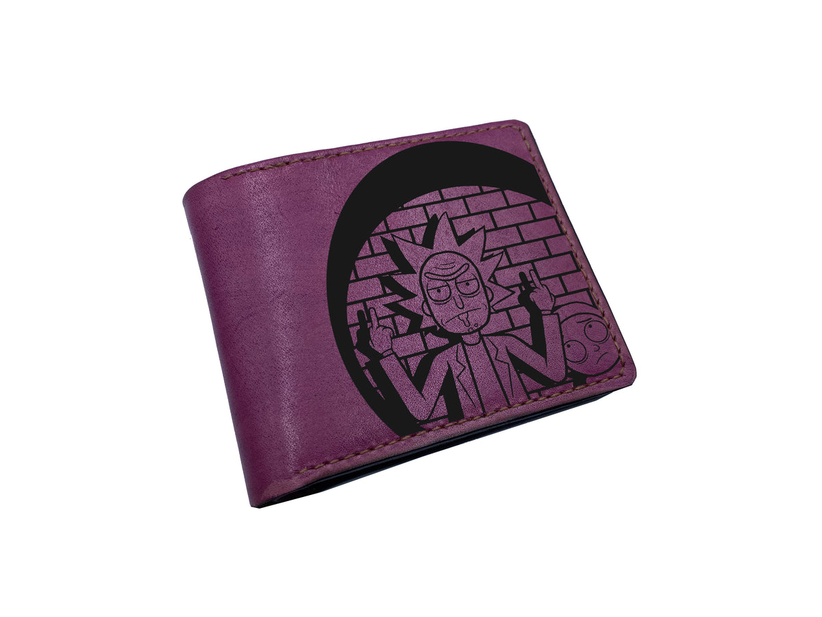 Mayan Corner - Rick and Morty movie series characters leather men's wallet, cartoon art wallet, cool leather gift for him - RM280105