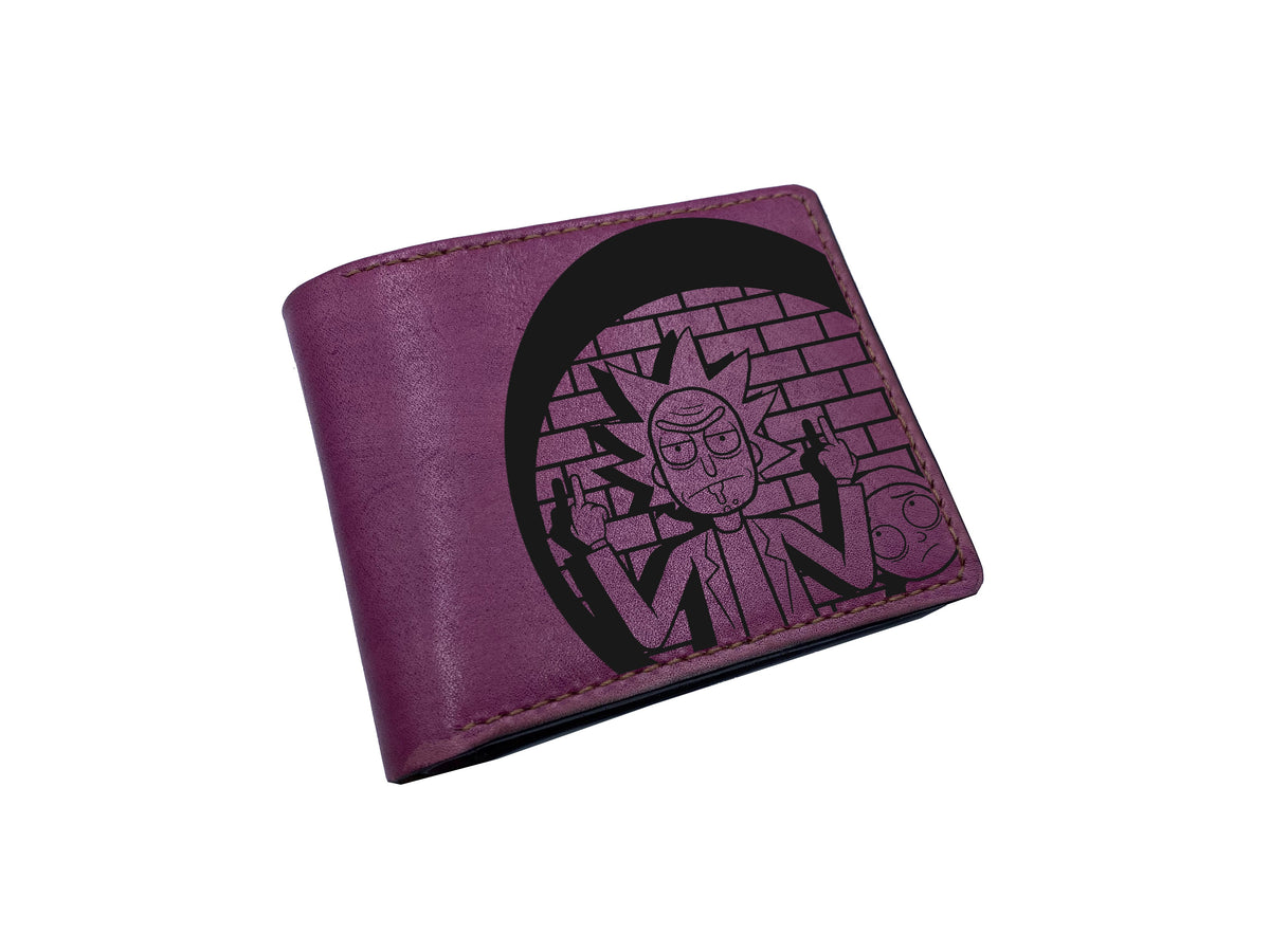 Mayan Corner - Rick and Morty movie series characters leather men's wallet, cartoon art wallet, cool leather gift for him - RM280106