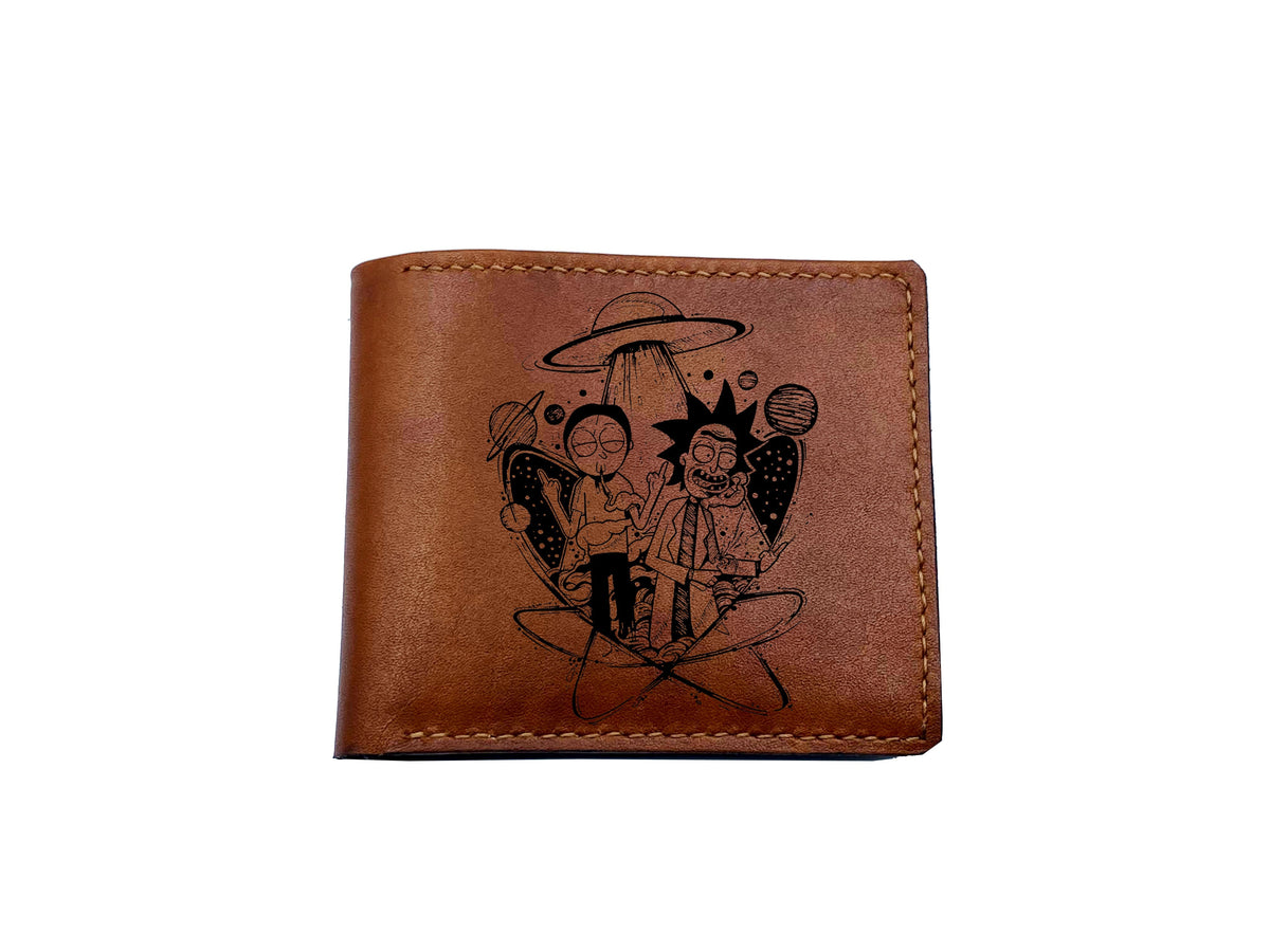 Mayan Corner - Rick and Morty movie series characters leather men's wallet, cartoon art wallet, cool leather gift for him - RM280104