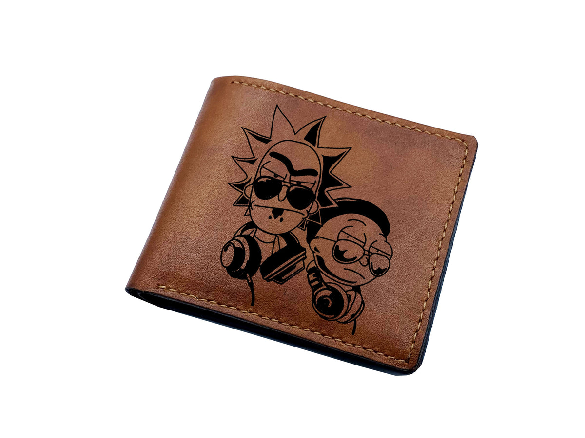 Mayan Corner - Rick and Morty movie series characters leather men's wallet, cartoon art wallet, cool leather gift for him - RM280108