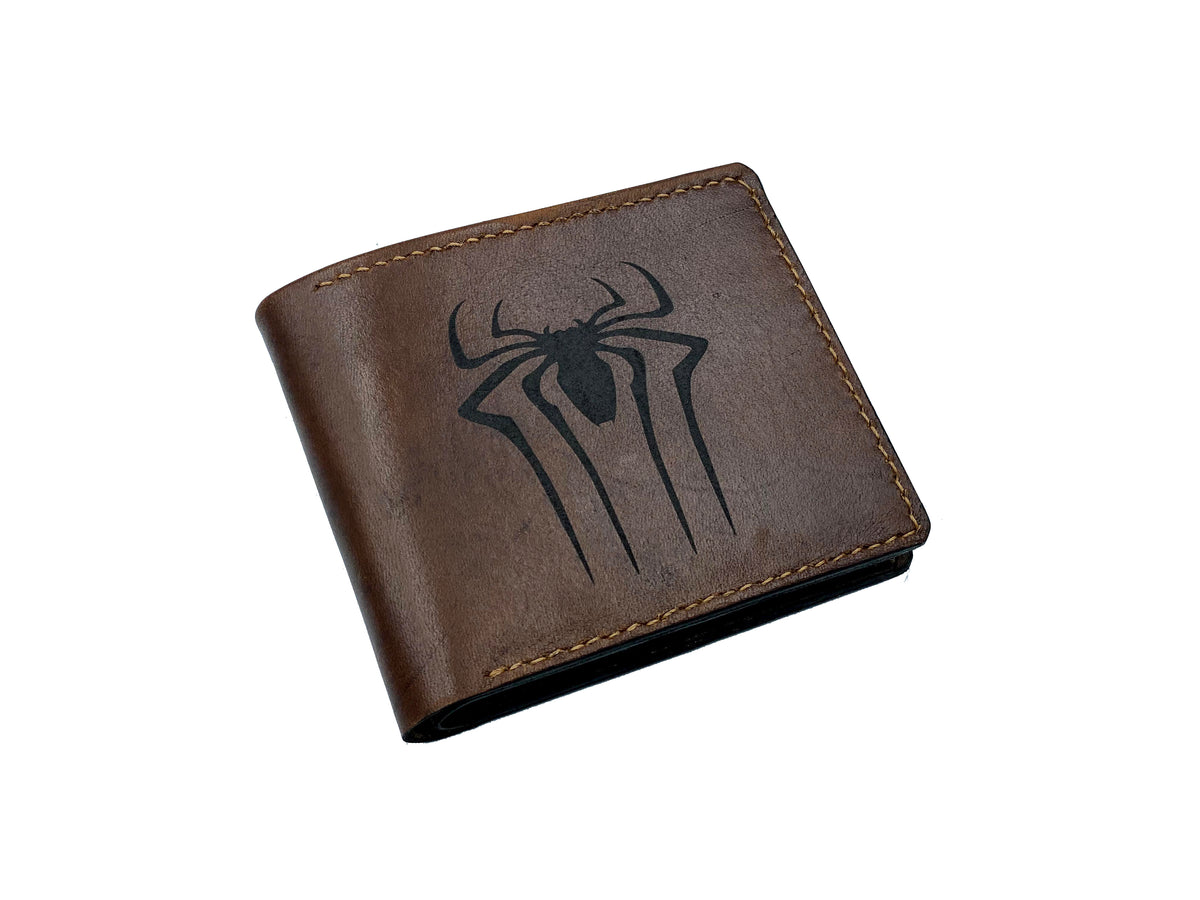 Mayan Corner - Superheroes leather handmade wallet, customized men's wallet, Leather gift ideas for men - Captain America Shield wallet