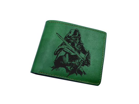 Kylo Ren Sith Lord leather wallet, Starwars villains engraving wallet, gift for him, wallet for husband, christmas gift ideas for him