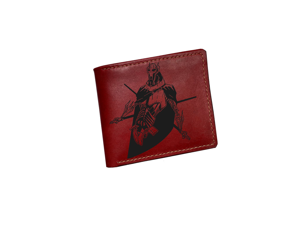 Personalized birthday gift ideas for him Starwars leather art wallet, Starwars movie present