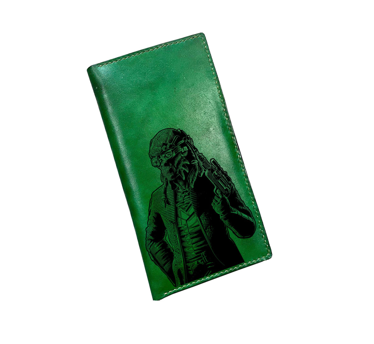 Customized Starwars art wallet, genuine leather bifold wallet, wallet for dad, starwars fan wallet, gift for him