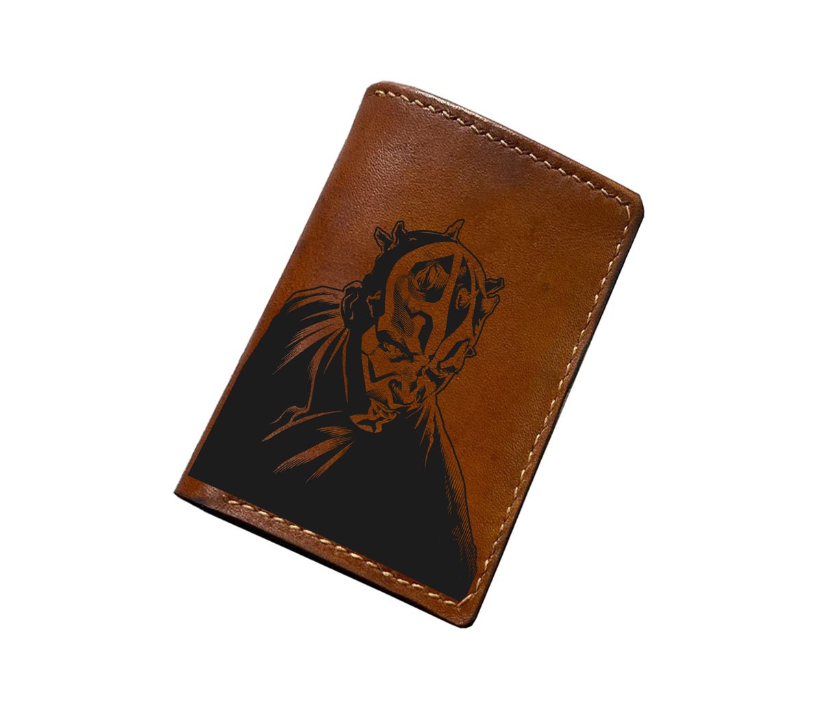 Starwars leather handmade men's wallet, leather gift ideas for men, christmas present for dad, starwars fan art gifts