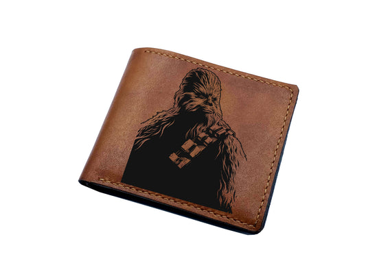 Personalized leather wallet, Starwars main characters cool wallet, unique christmas present ideas 2022 for men