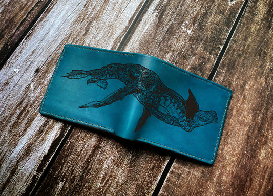 Tulkun Whale leather men's wallet, Pandora planet inspired gift ideas, Avatar the way of water wallet for him