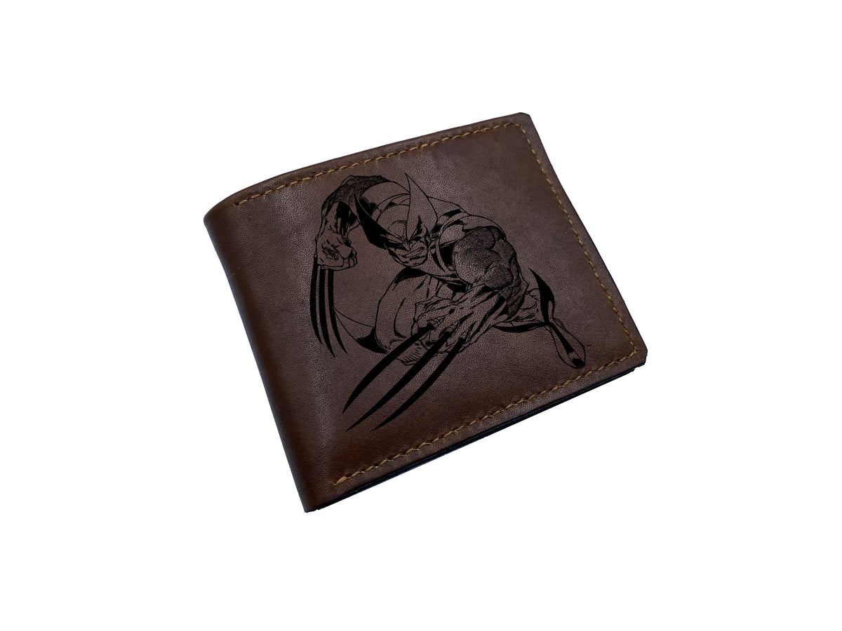 Mayan Corner - Wolverine Xmen superheroes leather handmade wallet, customized wallet for men - 2710224