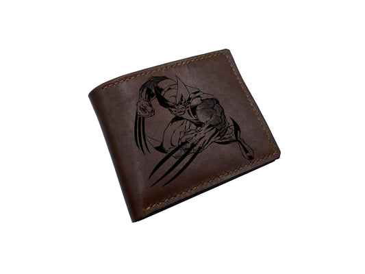 Mayan Corner - Wolverine Xmen superheroes leather handmade wallet, customized wallet for men - 2710224