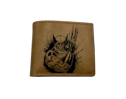 Mayan Corner - Wolverine Xmen superheroes leather handmade wallet, customized wallet for husband, boyfriend - 2710225