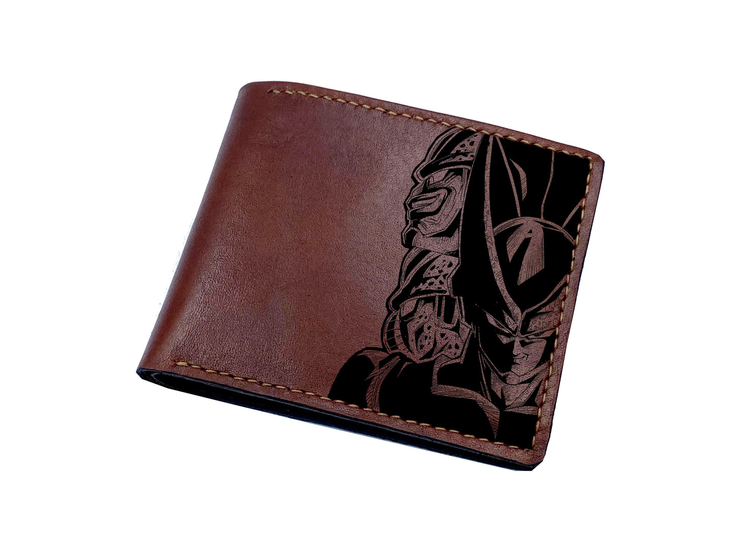 Mayan Corner - Personalized dragon ball leather gifts, japanese anime art wallet, majin buu drawing leather wallet, birthday gift for boyfriend