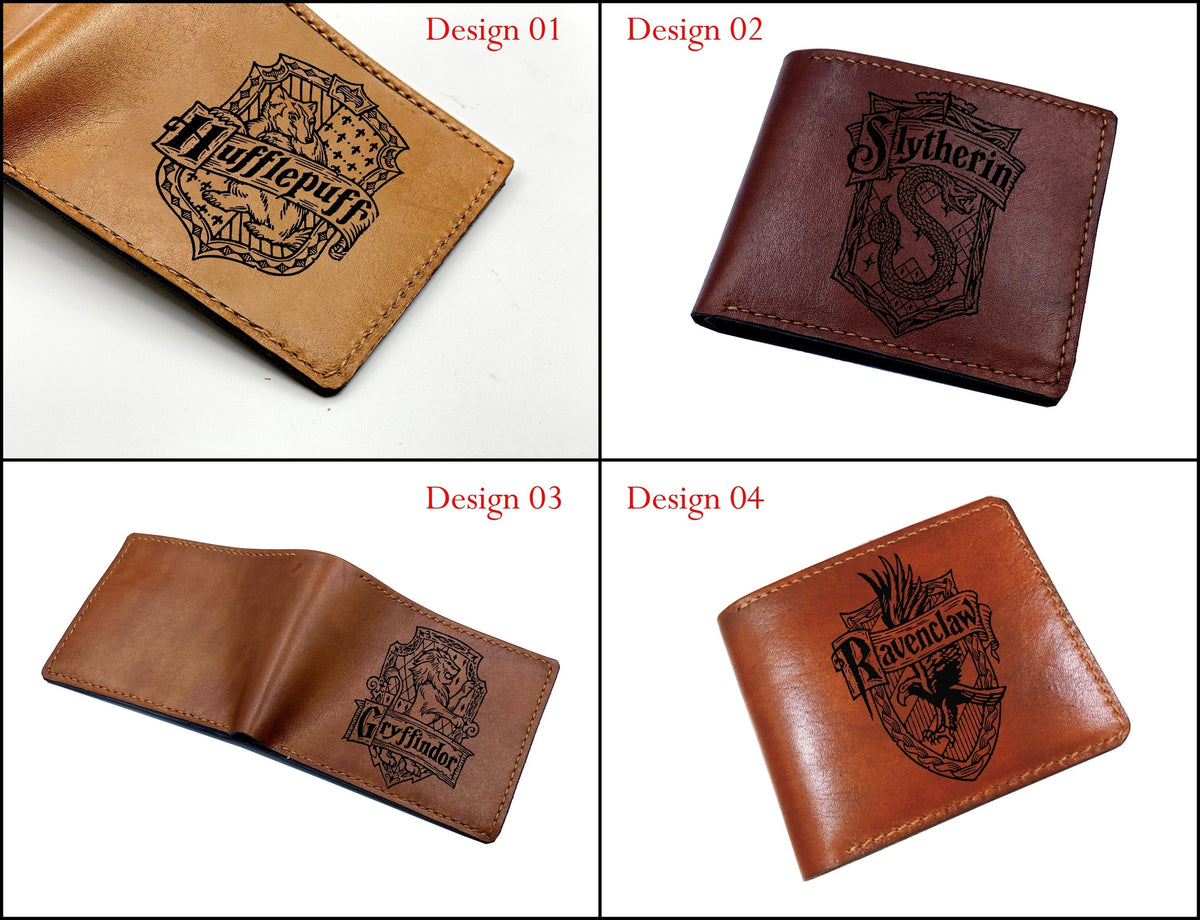 Mayan Corner - Personalized Voldemort the dark Lord wizard leather wallet, Custom Harry Porter leather art gifts, leather birthday present for dad