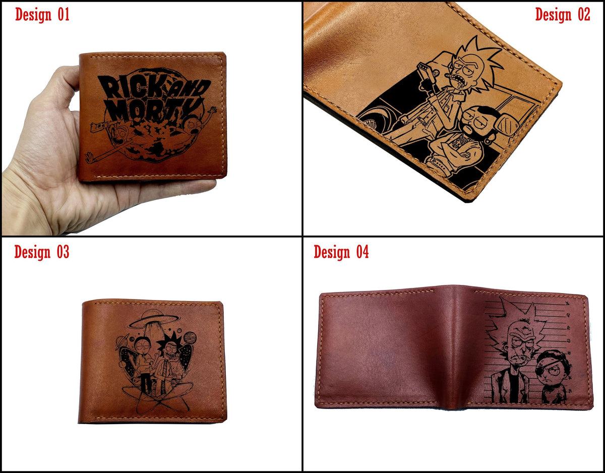 Mayan Corner - Rick and Morty movie series characters leather men's wallet, cartoon art wallet, cool leather gift for him - RM280104