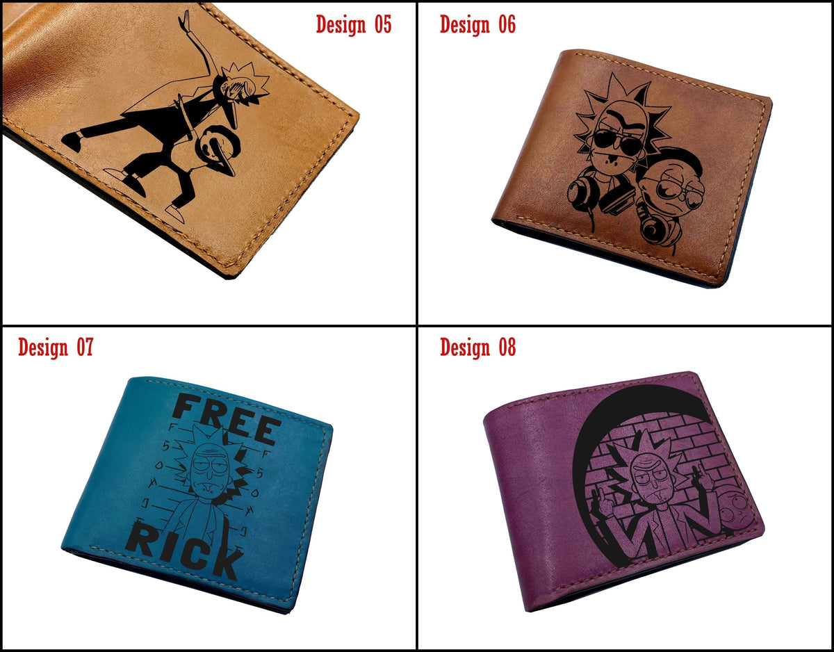 Mayan Corner - Rick and Morty movie series characters leather men's wallet, cartoon art wallet, cool leather gift for him - RM280108