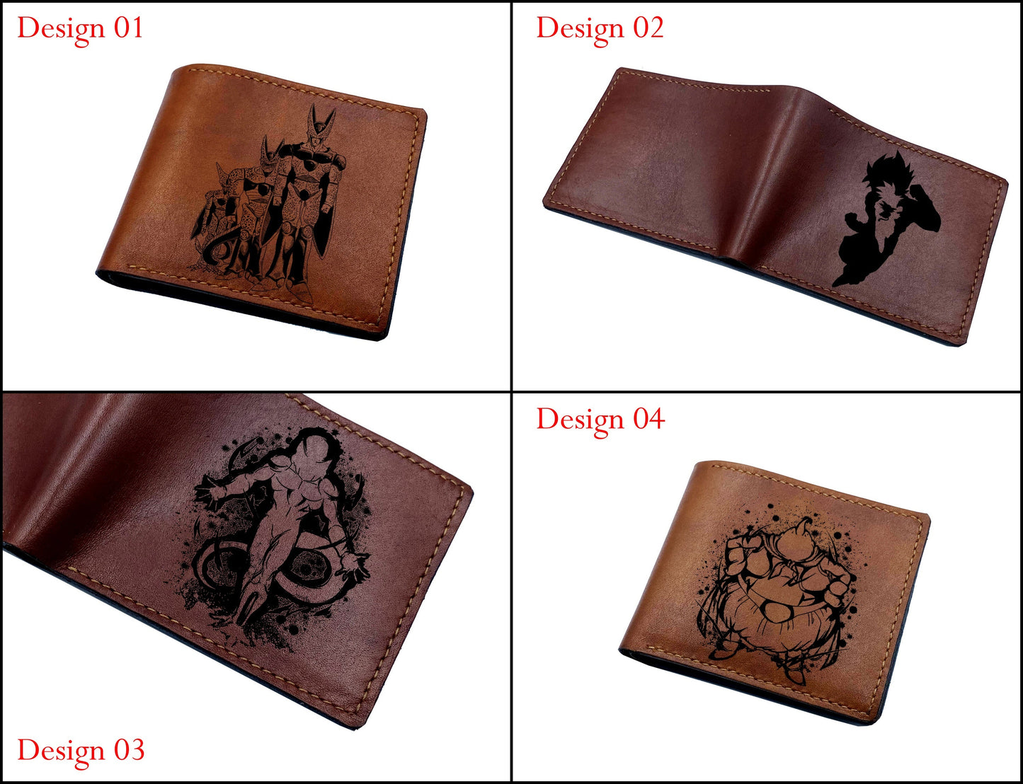 Mayan Corner - Super saiyan transform art, custom leather men wallet, son goku dragon ball wallet, leather gift for him, anime characters present