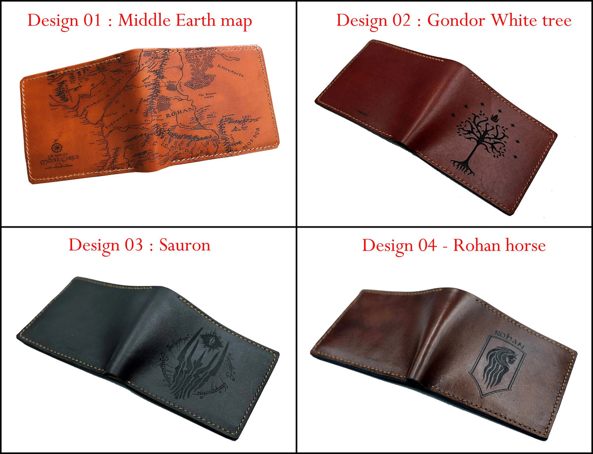 Mayan Corner - The Lord of the Rings middle Earth map men's wallet, men's gift, personalized gift for him, father boyfriend husband anniversary present