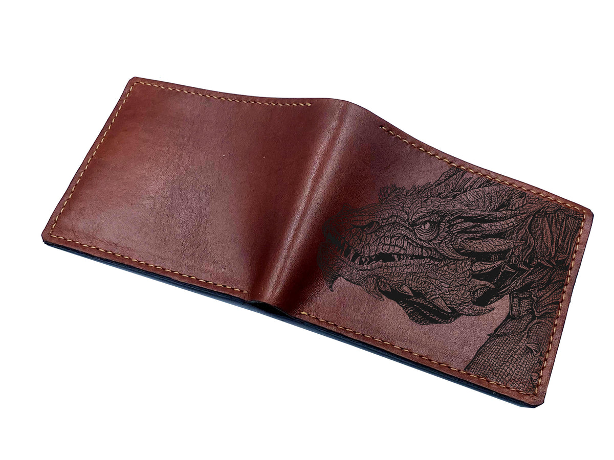 Mayan Corner - Customized leather handmade wallet for men, dragon men's wallet, gift for dad, husband, brother - Charizard mega x pokemon - 3110222