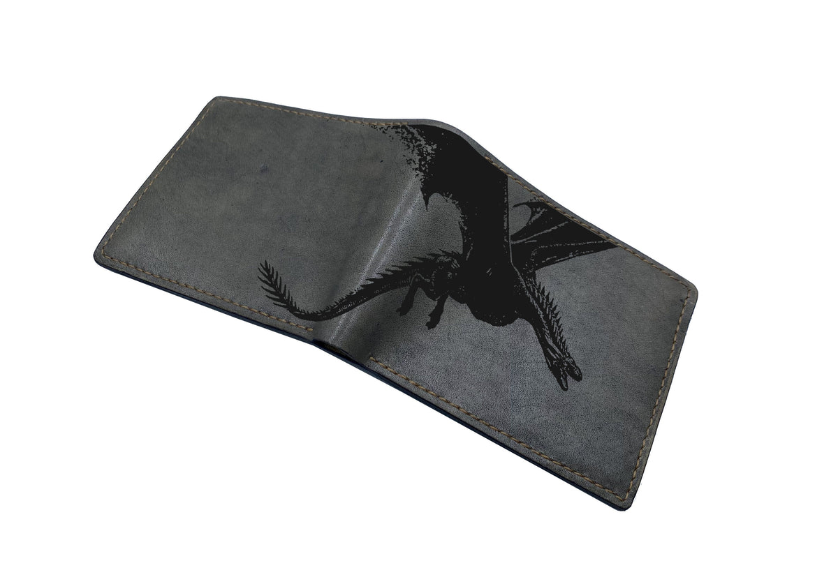 Mayan Corner - Customized leather handmade wallet for men, dragon men's wallet, gift for dad, husband, brother - Charizard mega x pokemon - 3110222