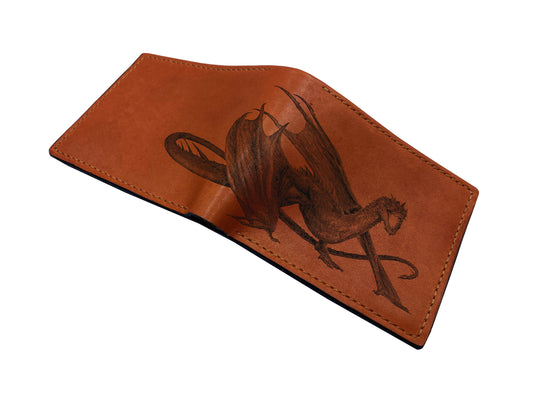 Mayan Corner - Customized leather handmade wallet for men, dragon men's wallet, gift for dad, husband, brother - Smaug The Lord of The rings - 3110225