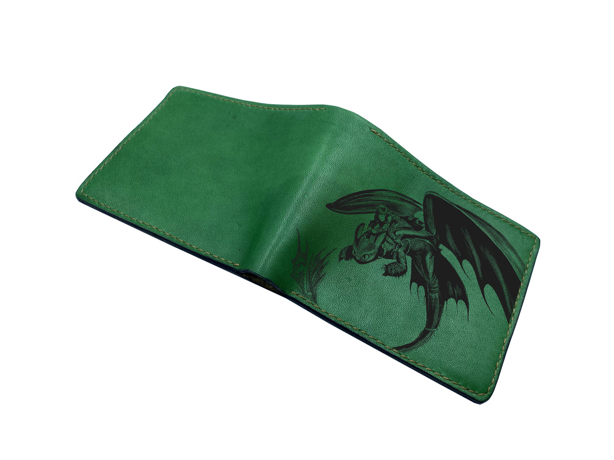 Mayan Corner - Customized leather handmade wallet for men, dragon men's wallet, gift for dad, husband, brother - Smaug The Lord of The rings - 3110225