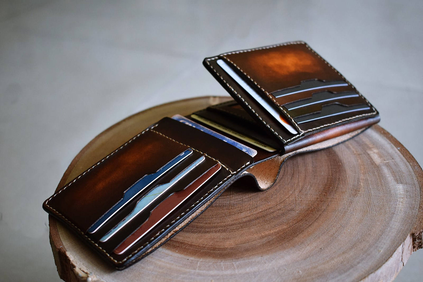 Personalized premium Genuine Leather handmade men's wallet, christmas gift idea for him 2020, boyfriend dad husband anniversary special presents