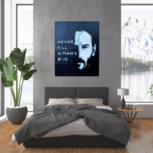 Wooden wall art home decor, John Wick baba Yaga wall art decor, livingroom kitchen bedroom morden decor, movie hanging poster