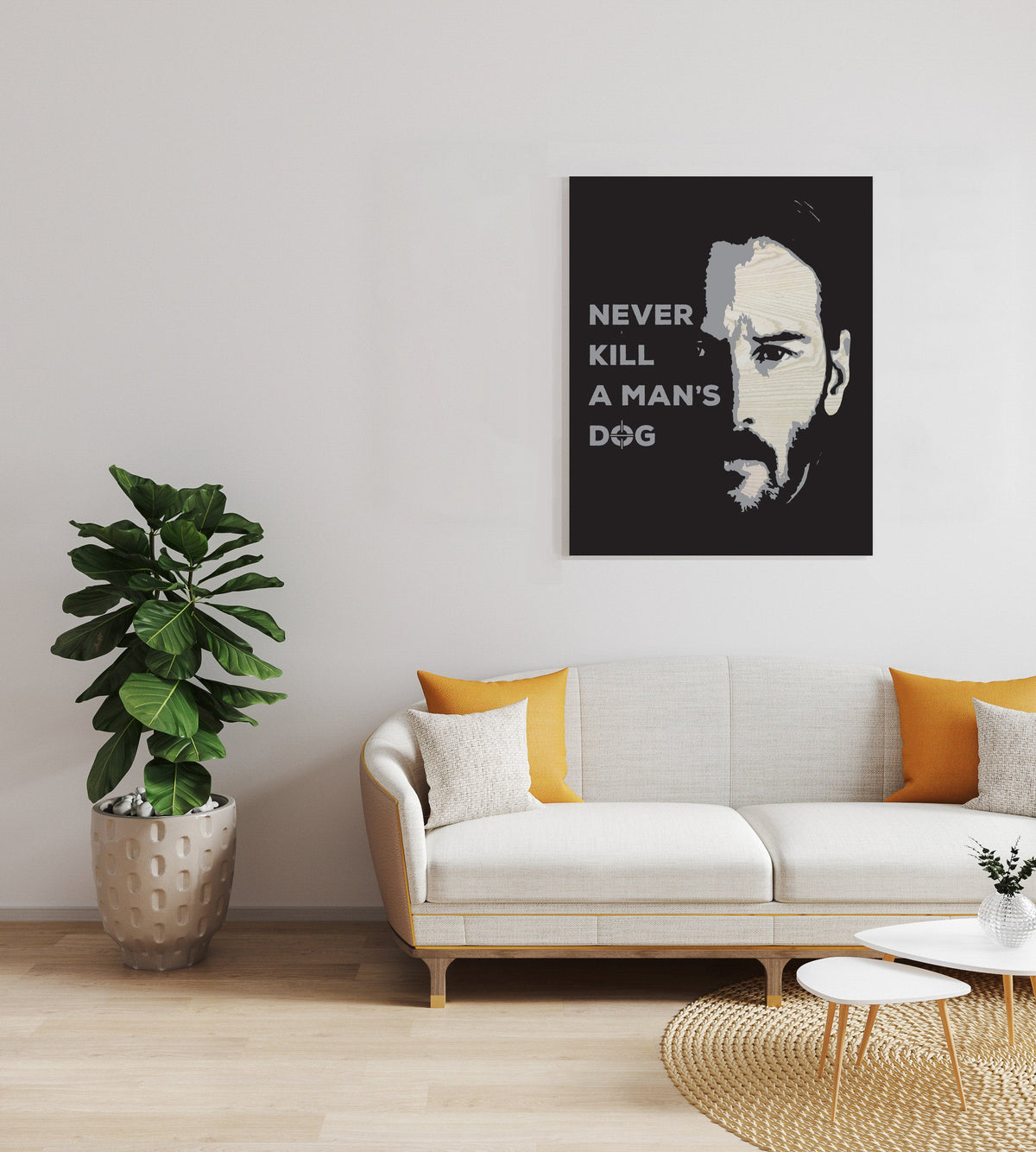 Wooden wall art home decor, John Wick baba Yaga wall art decor, livingroom kitchen bedroom morden decor, movie hanging poster