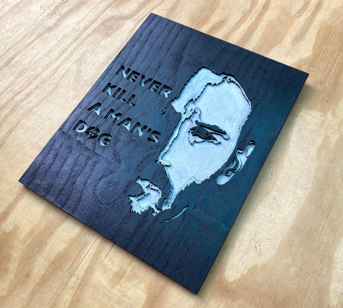 Wooden wall art home decor, John Wick baba Yaga wall art decor, livingroom kitchen bedroom morden decor, movie hanging poster
