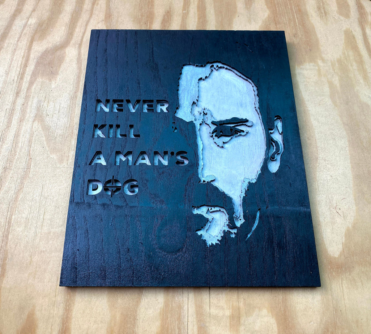 Wooden wall art home decor, John Wick baba Yaga wall art decor, livingroom kitchen bedroom morden decor, movie hanging poster