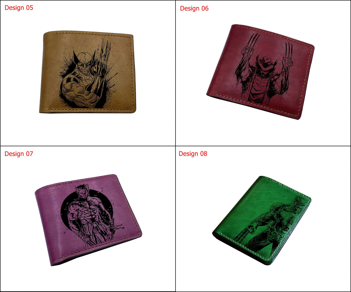 Mayan Corner - Wolverine Logan superheroes leather handmade wallet, superheroes marvel wallet for men - 2710222