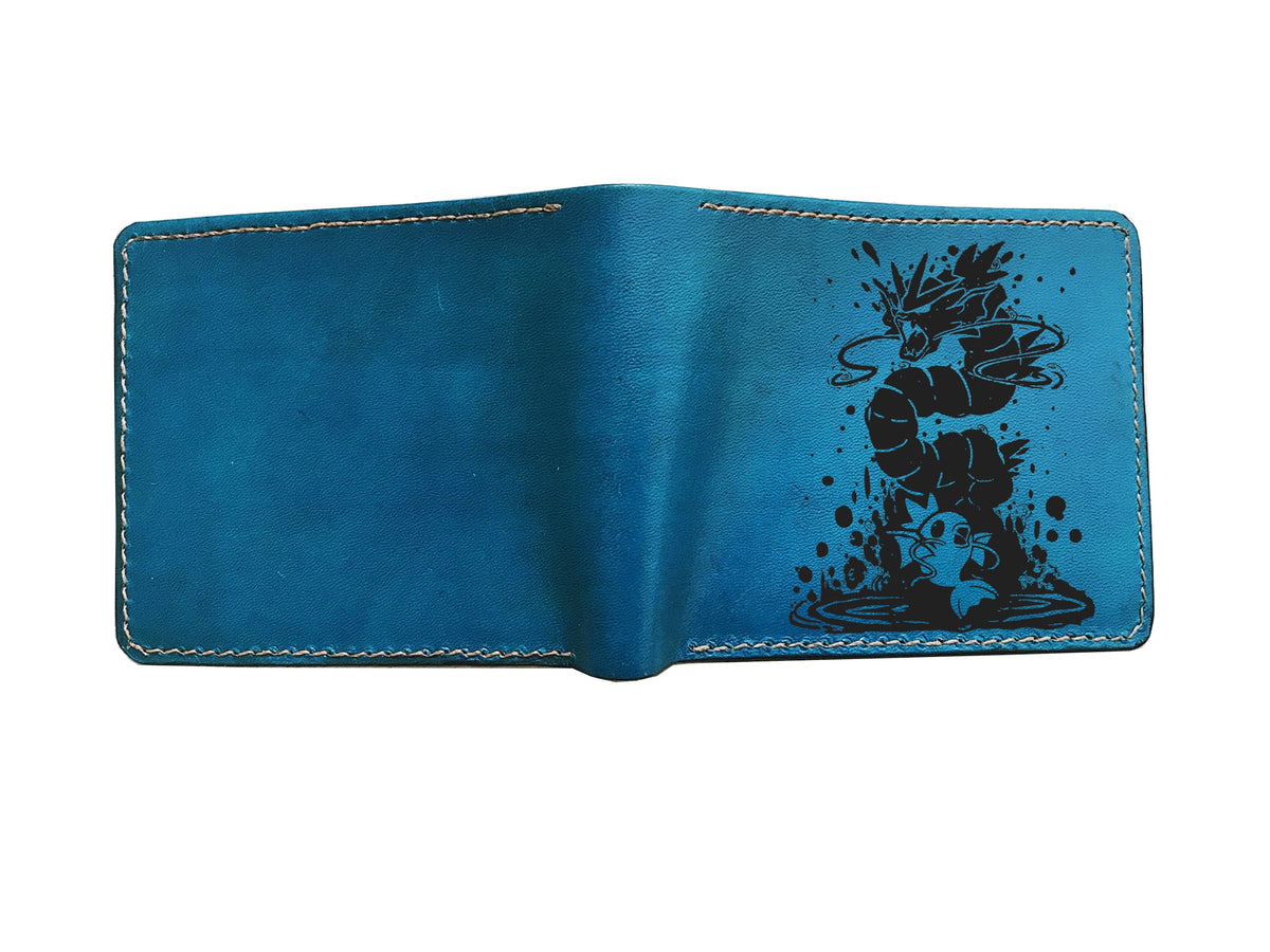 Mayan Corner - Pokemon leather wallet, pokemon men's bifold wallet, pokemon evolution gift for him, valentine christmas gift ideas for father, husband, boyfriend