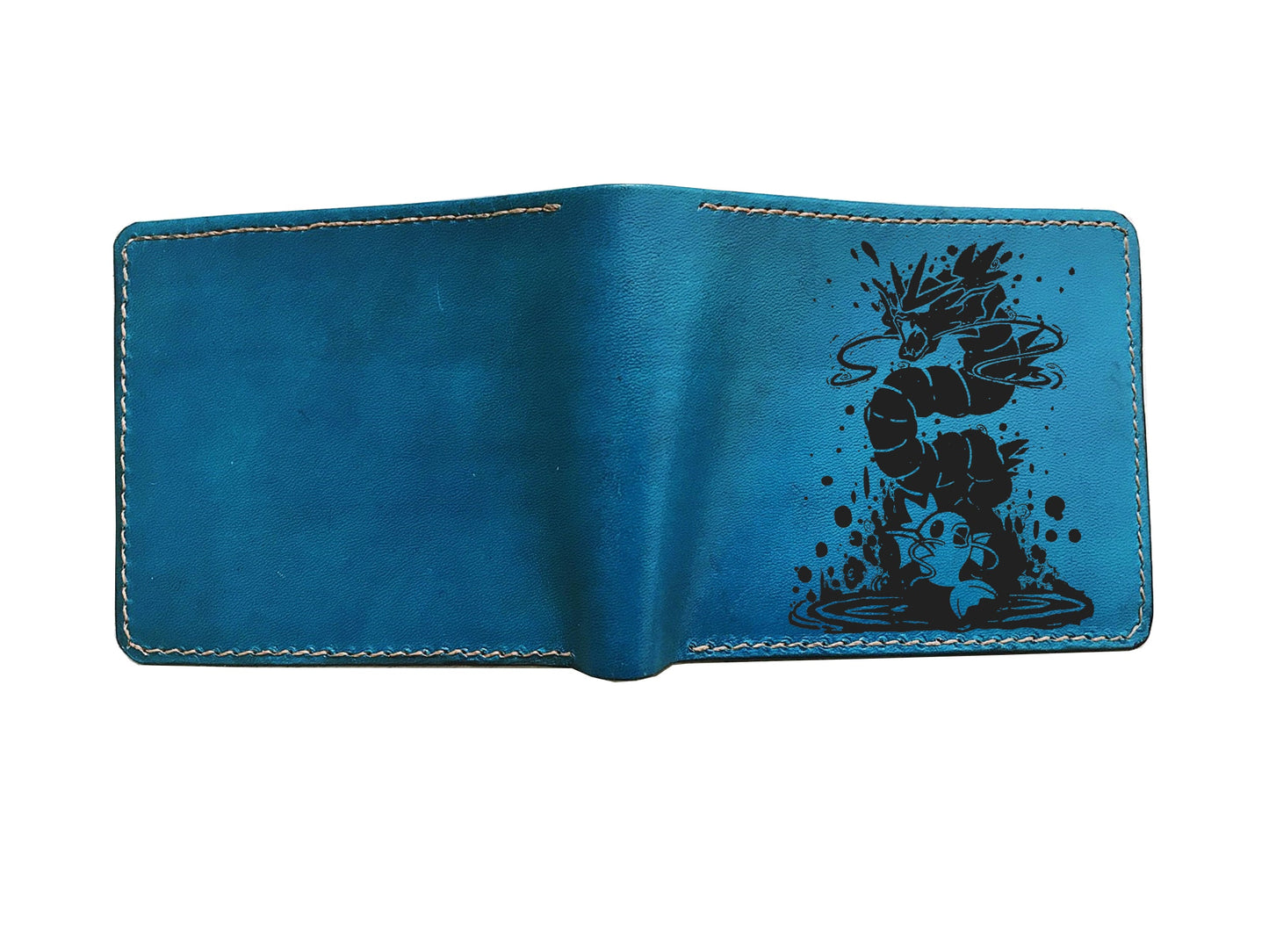 Mayan Corner - Custom pokemon leather gift, pokemon evolution art wallet, pokemon gift for men, handmade leather wallet, bulbasaur evolution draw present, gift for him